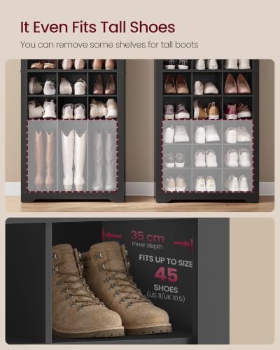 VASAGLE Tall Shoe Storage Cabinet, 10‑Tier, Holds Up to 30 Pairs of Shoes - Image 5