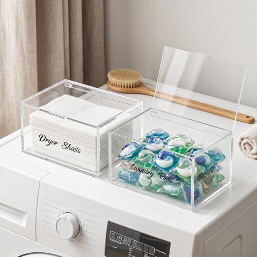 Acrylic Dryer Sheet Holder Dispenser Container,Bonus Black Labels Included - Image 6