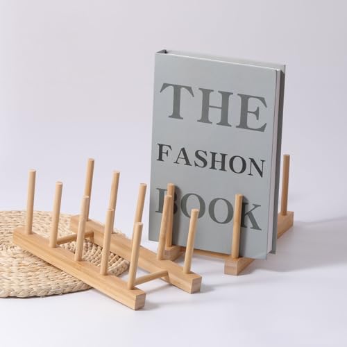 Kunovo Bamboo Dish Rack,Pot lid/Plate/Cutting Board Organizer for Kitchen cabinets,Bottle Drying Holder… (4G) - Image 3