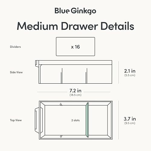 Blue Ginkgo 16-Drawer Storage Cabinet Organizer, Yellow, Made in Korea - Image 4