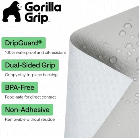 GORILLA GRIP Shelf Liner, Kitchen Drawer Protector, 12x240 Light Gray - Image 2