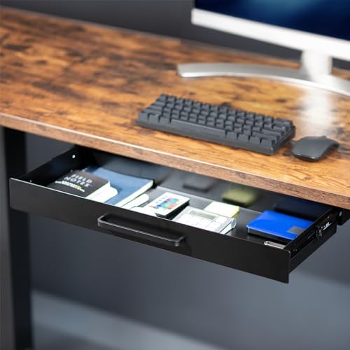 VIVO Black 22 x 9 inch Under Desk Storage Drawer, DESK-DR22H-B - Image 3