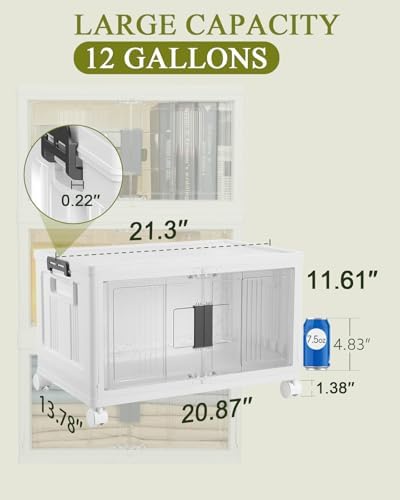 OlarHike 48QT Storage Bin with Lid for Home, Closet, 1 Pack without Wheels - Image 7