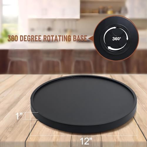 12-inch Lazy Susan Organizers, ACIAZAAZ Lazy Susan Turntable for Cabinet, Kitchen Turntable Storage for Table, Countertop, Pantry - Image 2