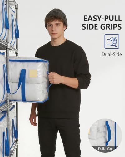 Heavy Duty Moving Bags Extra Large Clear Storage Bags, 12 Pack - Image 4