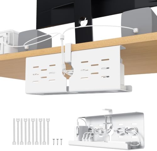 KEEGH 16 in Under Desk Cable Management Tray, Metal Cable Tary, 1 Pack by KEEGH