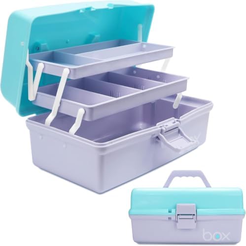 TERGOO 13in Lager Plastic Craft Organizer and Storage 3-Layer Tackle Box by Focusonefficientstorage