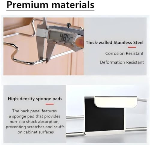 Metal Trash Bag Holder for Kitchen,Office,Dorm Room,Black, 9.3'' - Image 5