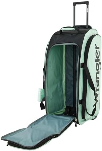 Wrangler Wesley Rolling Duffel Bag, Seaform, Large 30-Inch - Image 6