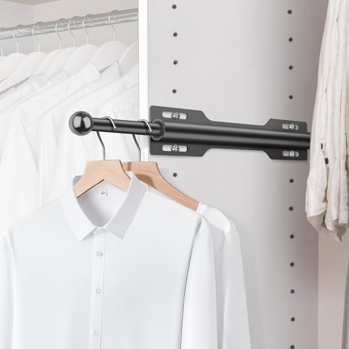 12" Valet Rod for Closet Pull Out (2 Pack, Black) - Image 2