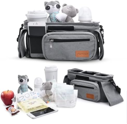 Momcozy Universal Stroller Organizer with Insulated Cup Holder - Image 2