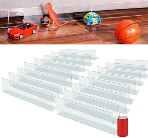 16-Pack Clear Under Sofa Blocker - 4.7" H x 252" L Gap Barrier by MOHOLD