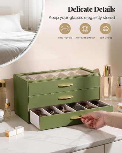 Lolalet Sunglasses Organizer Case for Women, Eyeglass Storage Holder - Image 4