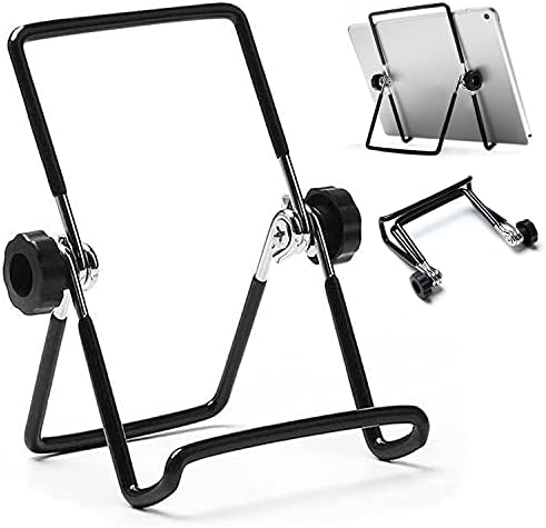 VOVIGGOL Adjustable Tablet Stand Holder, Non-Slip Foldable Holder Cradle Fit for 9-12.9" Tablets, iPad, Samsung and Kindle Fire, Display Stands Picture Frame Stand for Photos (Large Black) by VOVIGGOL
