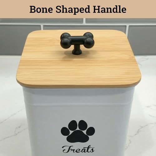 Dog Treat Container Airtight, 6"W x 8"H, Powder Coated, 12 Cup Capacity - Image 4
