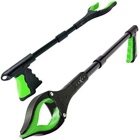 Grabber Reacher Tool 19 Inch Long, Foldable Pick Up Stick - Strong Grip Magnetic Tip - Heavy Duty Trash Picker Claw Reacher Grabber Tool Elderly Wheelchair Mobility Aid (Green) - Image 2
