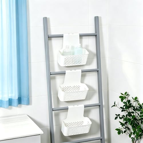 Over The Door Cabinet Organizer, Hanging Storage Basket, Wall Mount Pantry Organizer, Plastic Rack for Kitchen, Drawer, Bathroom, Garden Shed, Space Saving Holder（9.2" x 4" x 9.6") - Image 6