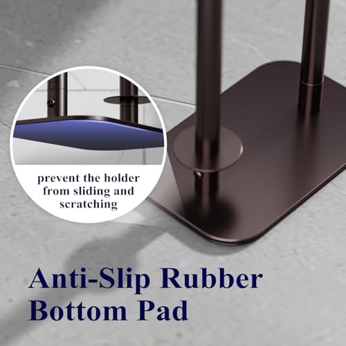 Kitsure Metal Toilet Paper Holder Free Standing, Medium, Brown - Image 5