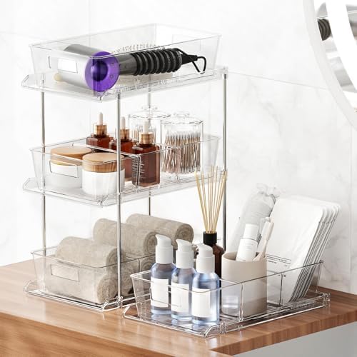 Fabspace Bathroom Under Sink Organizers and Storage, 2 Tier, 3 Packs - Image 5