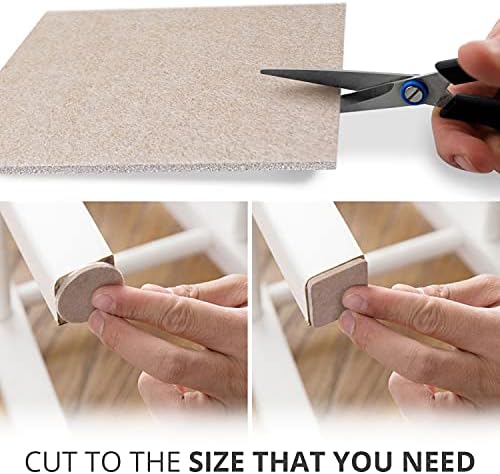 Felt Furniture Pads X-PROTECTOR 10 PCS - Premium 8” x 6” x 1/5” Heavy Duty - Image 4