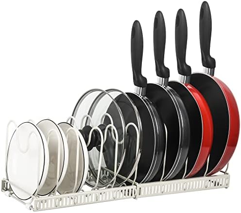 ROOHUA Pot and Pan Lid Organizer Rack for Under Cabinet, 12"-23" Expandable by ROOHUA