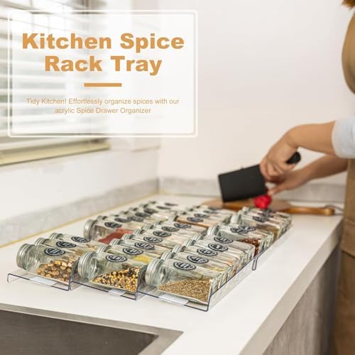 10-Pack Adjustable Spice Drawer Organizer - Image 5