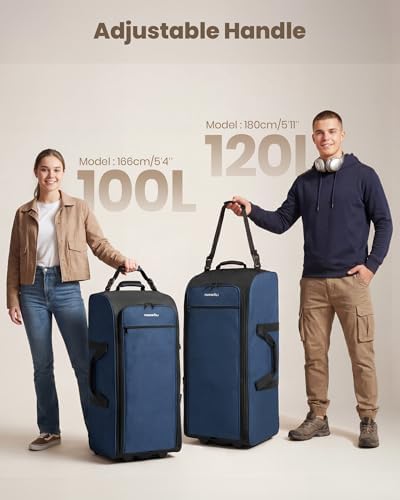 Fanwoli 30'' Extra Large Rolling Duffel Bag with Wheels, Heavy Duty - Image 7