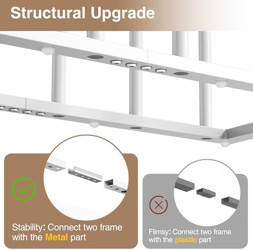 Freestanding Boot Rack, Shoe Storage Organizer Fit for 8 Pairs, White - Image 2