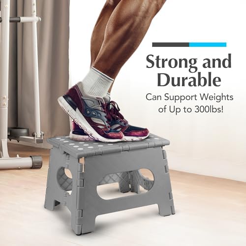 Handy Laundry Folding Step Stool 8 Inch, Gray, Non-Slip Holds 300 lbs - Image 5