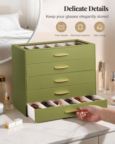 Lolalet Sunglasses Organizer Case for Women, Eyeglass Storage Holder - Image 4