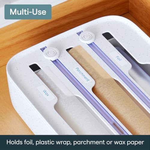 YouCopia StoraRoll Food Wrap Dispenser 3-in-1, Aluminum Foil Wrap Organizer - Image 6