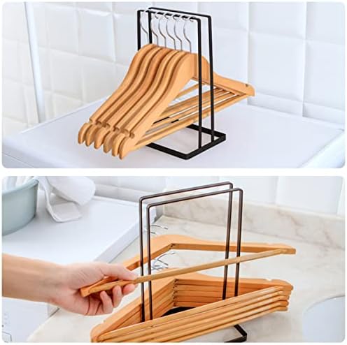 Hanger Organizer, Large Capacity Hanger Stacker Rack for Closet Laundry Room, Stainless Steel Detachable Hanger Storage Organizer Holder, Can accommodate 80 Wire Hangers - Image 4