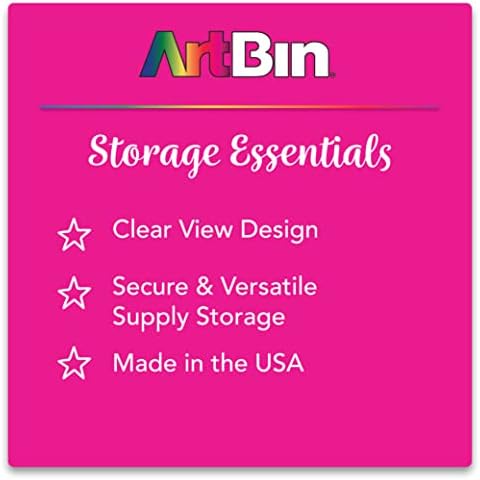 ArtBin 6913AB Portable Art & Craft Organizer with Handle, Holds Up to 12" x 12" Paper, [1] Plastic Storage Case, Clear - Image 6