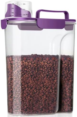 LEAWALK Cat Dog Pet Food Storage Container 5-7Lbs BPA-free-Deep Purple by LEAWALK