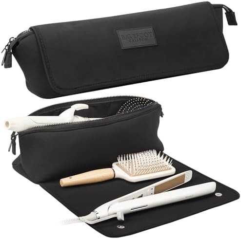 BAREFOOT CARIBOU Hair Tools Travel Bag and Heat Resistant Mat 17" (Black) by BAREFOOTCARIBOU
