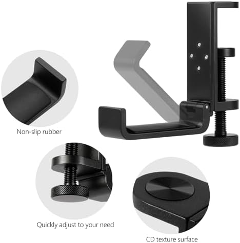 All Aluminum Foldable Headphone Holder,Black - Image 5