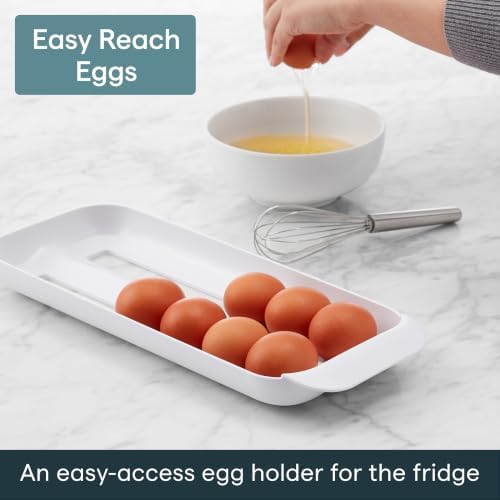 YouCopia FridgeView Rolling Egg Holder, BPA-Free Stackable Eggs Organizer with Removable Tray for Refrigerator Storage - Image 2