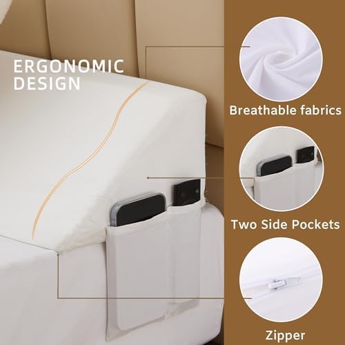 Bedluxe Queen Bed Wedge Pillow for Headboard, Fill The Gap (0-7") - Image 5