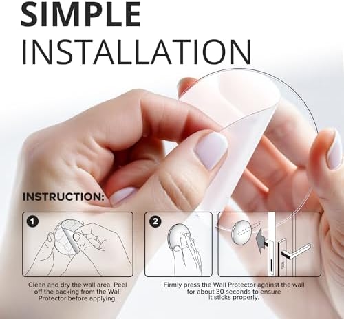 X-Protector Door Stoppers for Wall - 6 PCS, 2" - Self-Stick Door Knob - Image 5