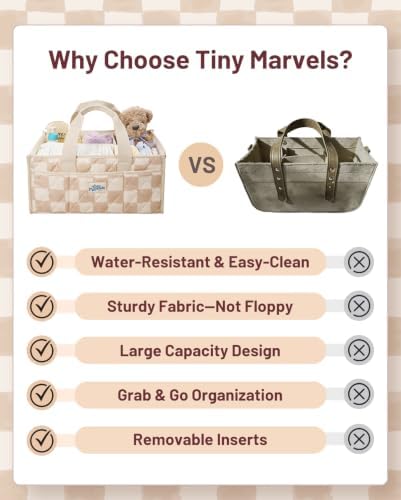Diaper Caddy Organizer – Portable Nursery Storage with Removable Divider - Image 2