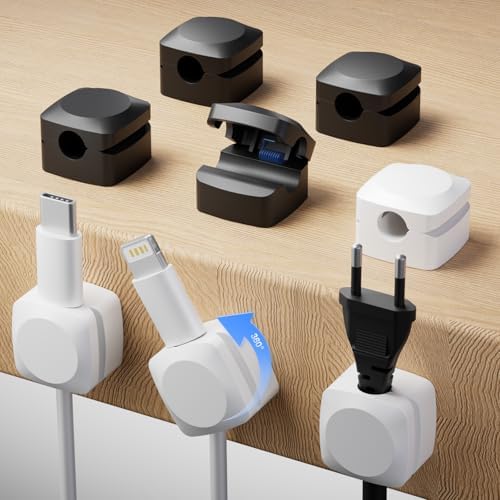 Daisyhome Rotatable Cord Organizer, Strong Adhesive Spring Cable Clips by Daisyhome