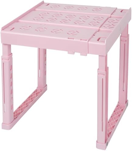 Piffny Locker Organizer Shelf， Adjustable Width and Height, Ideal Locker for School, Office, and Gym Lockers… (Pink) by Piffny