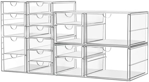 ARSTPEOE 17-Drawer Acrylic Storage & Makeup Organizer for Desk, Bath by ARSTPEOENeatChic