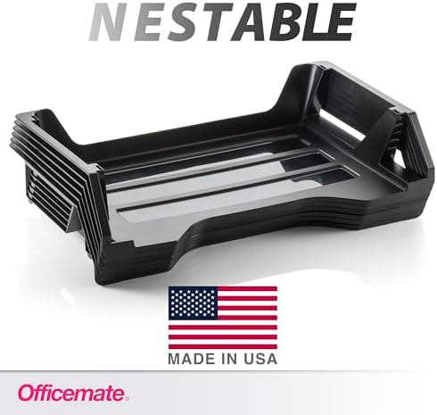 Officemate Recycled Desk Tray,Side Load,15 1/8 x 8 7/8 x 15,Letter/A4, (26212),6 Count (Pack of 4) - Image 3