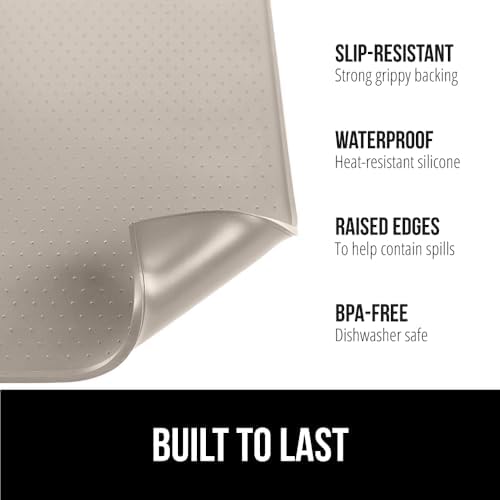 GORILLA GRIP Silicone Coffee Mat, Espresso Bar Essentials, 18x28, Almond - Image 2