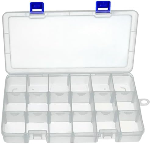DUOFIRE Plastic Organizer Storage Box, Adjustable Divider 18 Grids, 1 Pack by DUOFIRE