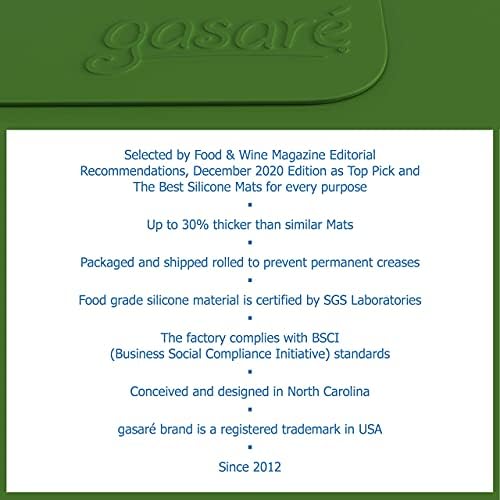 GASARÉ, Set of 2, Extra Large, Thick, Silicone Mats for Kitchen Counter, Heat Resistant Mats, Countertop Protector, Non-Slip, Easy to Clean, 25 x 17 Inches x 1.4mm, Green - Image 3