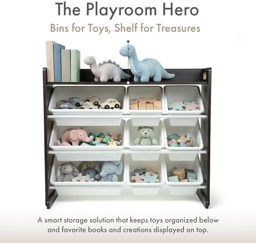 Humble Crew Kids Toy Organizer with Display Shelf, 9 Bins, 3 Tier Storage - Image 5