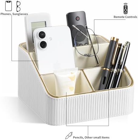 Small Remote Control Holder Bedside Nightstand Organizer Desk Caddy - Image 4