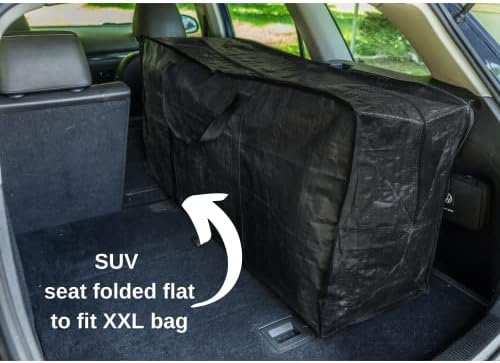 BAG-THAT! 68.5 GAL 2 Pack XXL Jumbo Extra Large Heavy Duty Stronger Handles Storage Bags Moving Totes Zippered Reusable Wrap Around Handle Storage Totes - Image 4